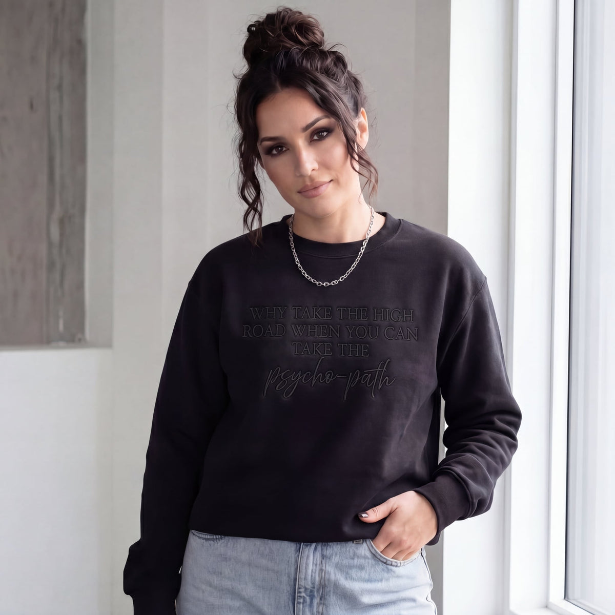 Why Take The High Road When You Can Take The Psycho-Path Embroidered Shirt