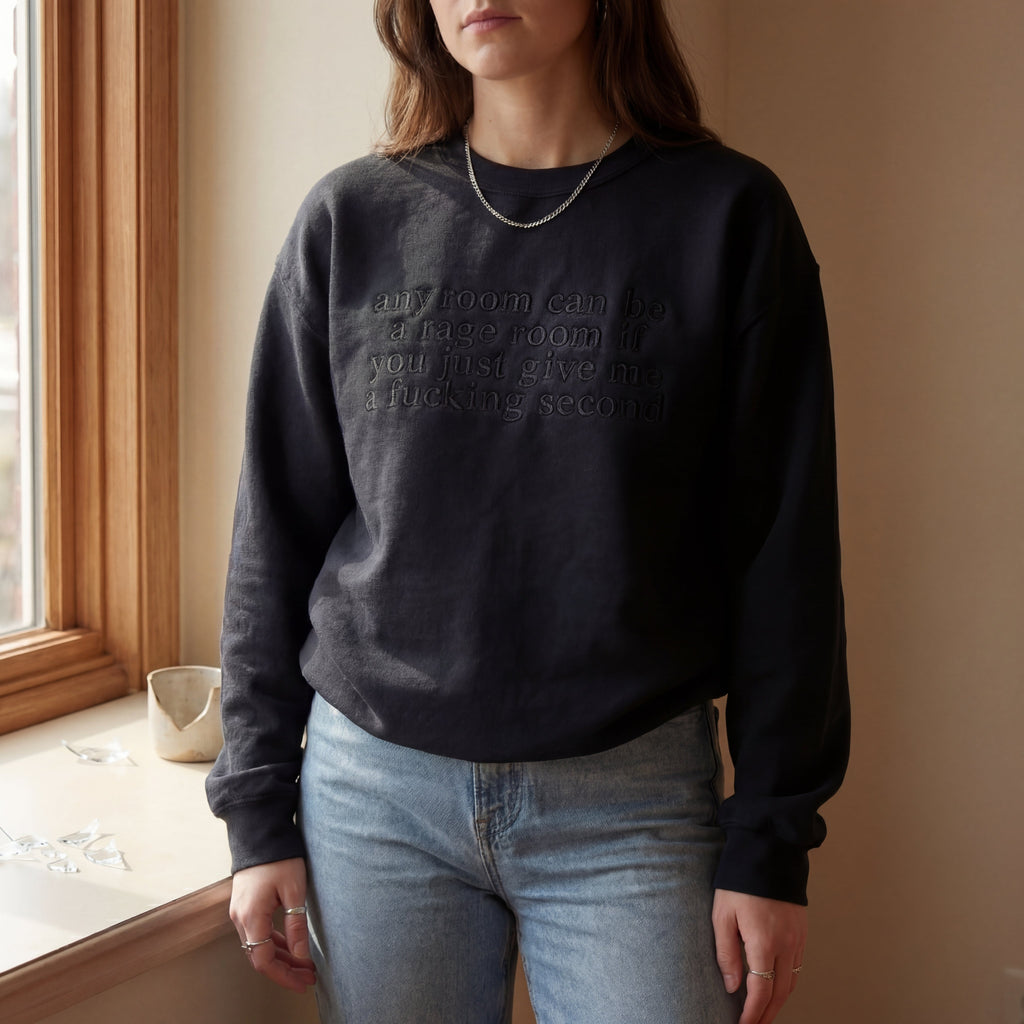 Any Room Can Be A Rage Room Embroidered Shirt