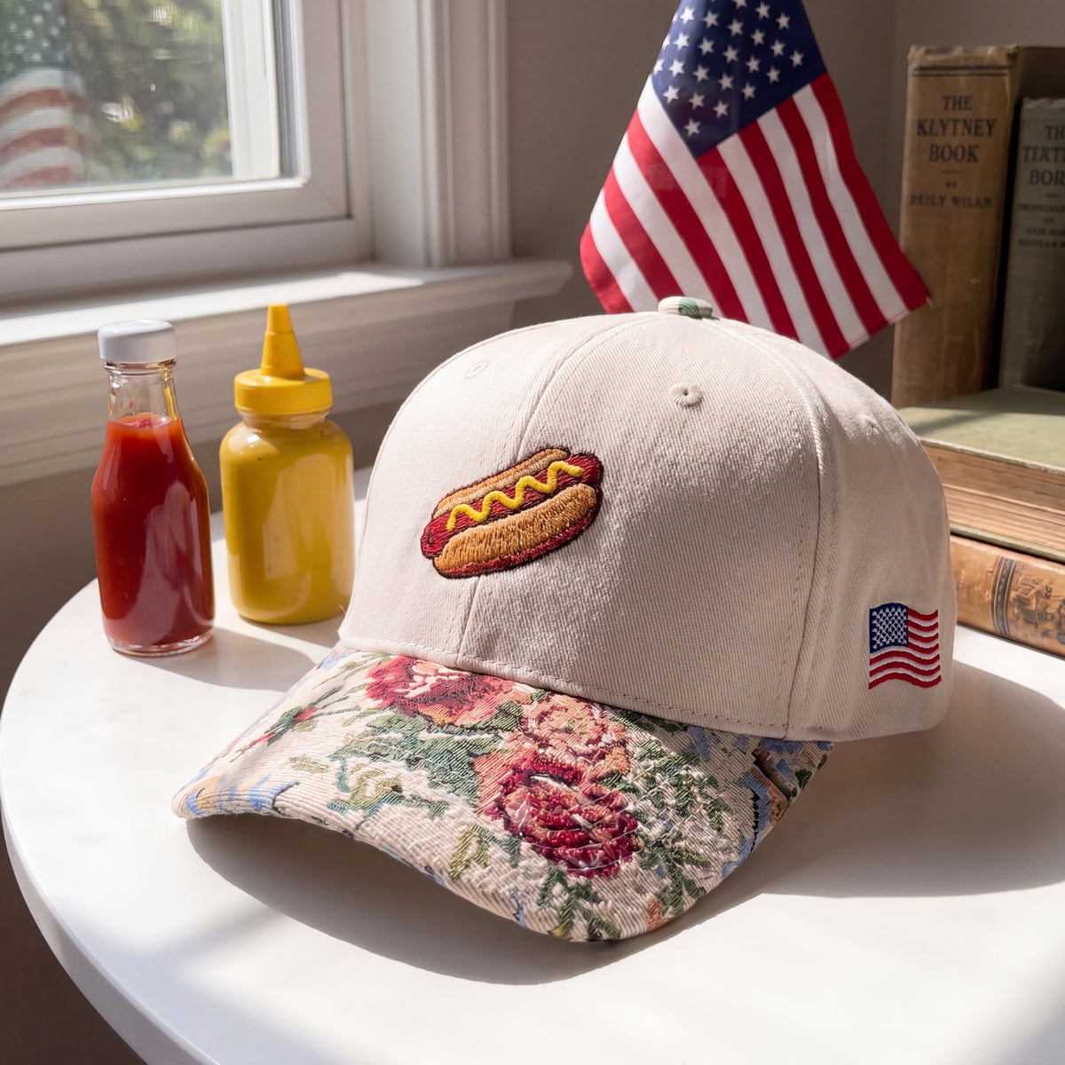 Hot Dog FLoral Hat