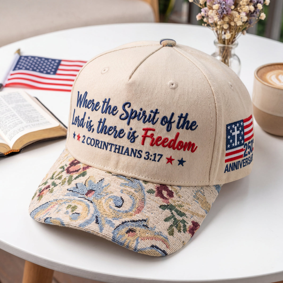 Lord, There Is Freedom FLoral Hat