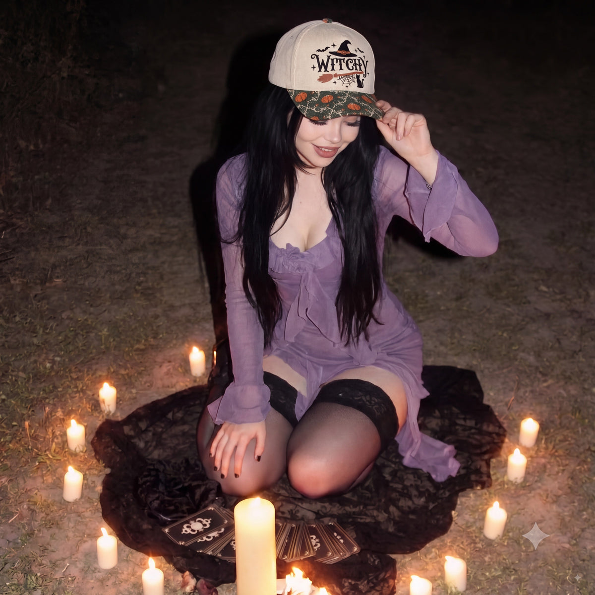 Witchy Tapestry Brim Hat