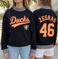 Hockey Appliqué Gingham Mockneck