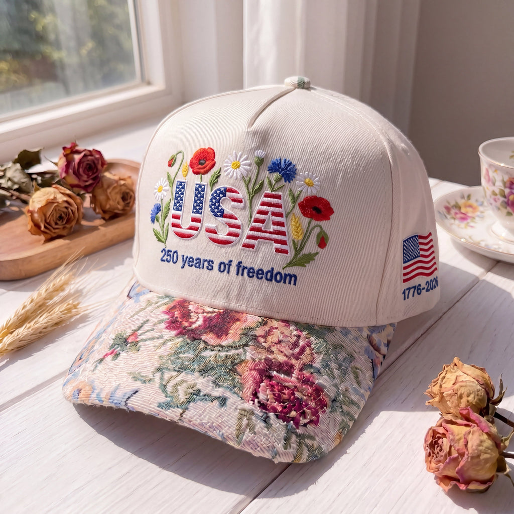 Summer Flower USA FLoral Hat