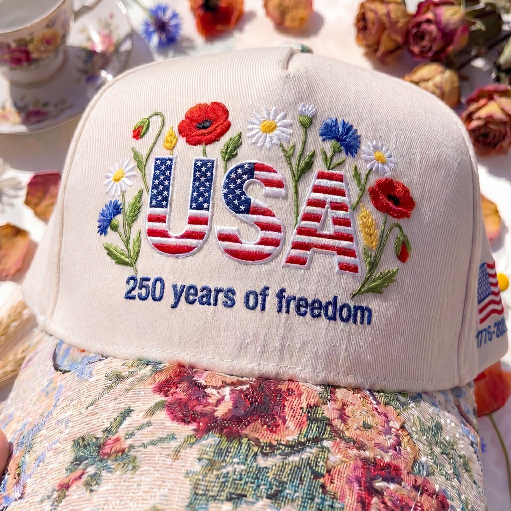 Summer Flower USA FLoral Hat