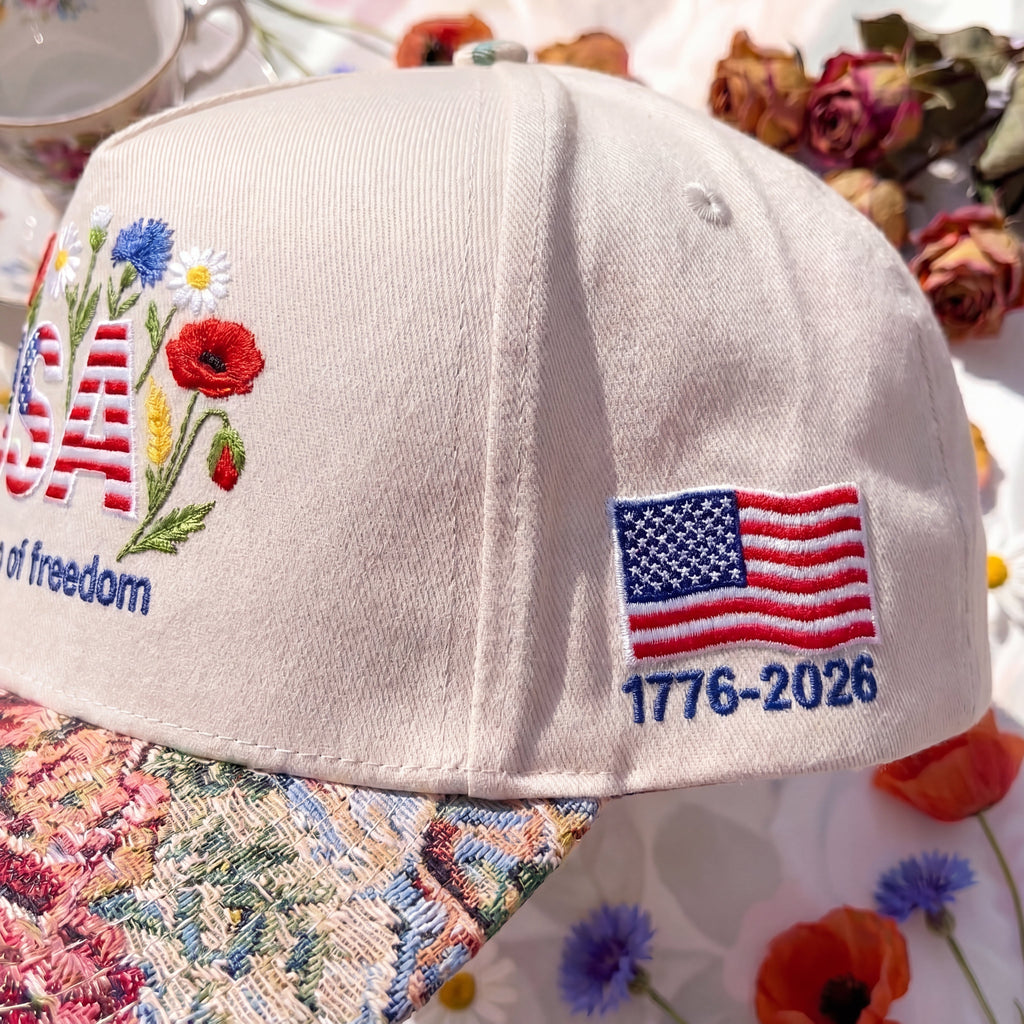 Summer Flower USA FLoral Hat