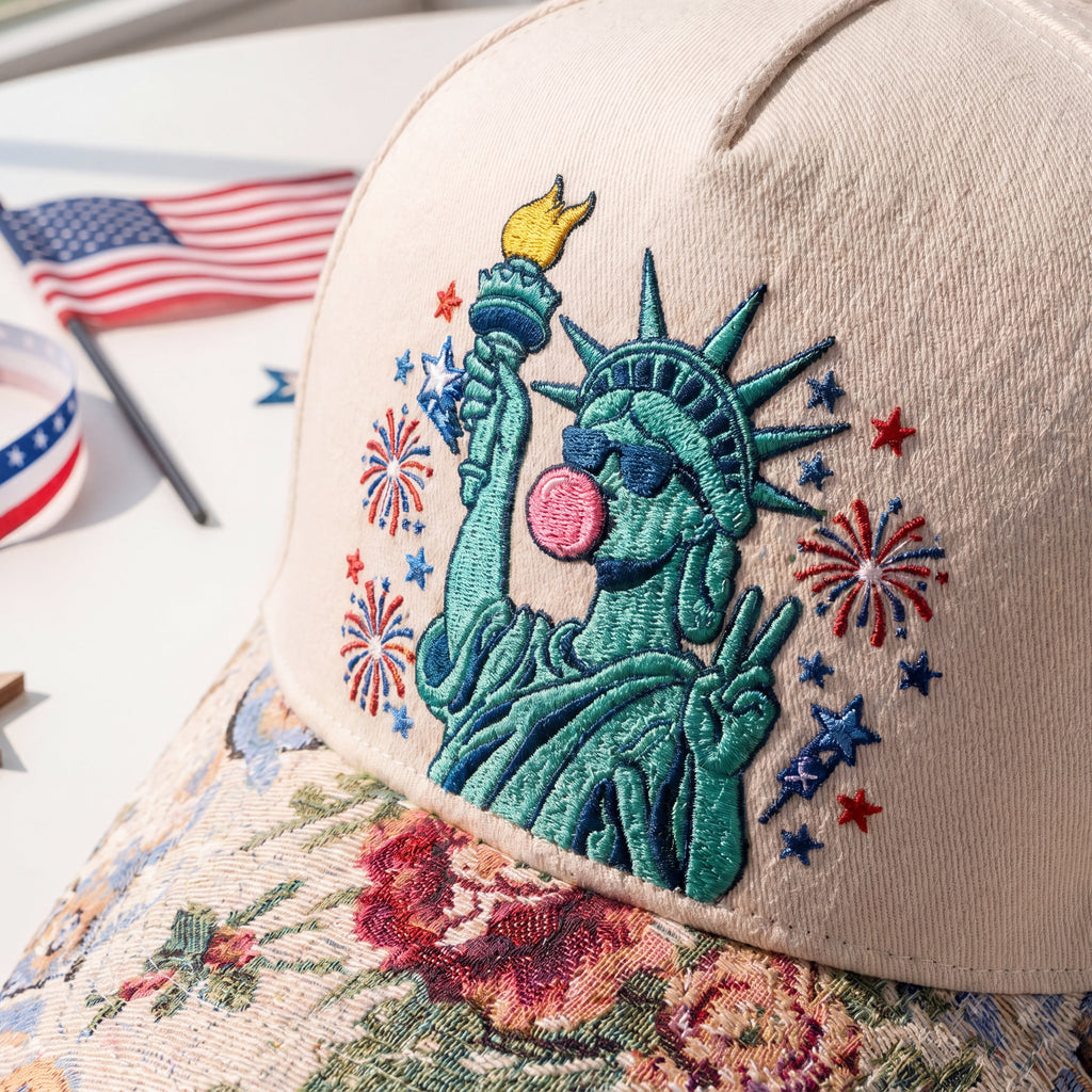 Statue of Liberty Bubble Gum FLoral Hat