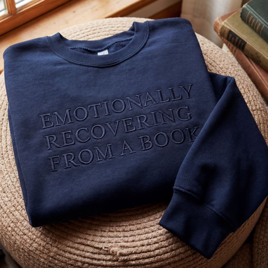 Emotionally Recovering From A Book Embroidered Shirt