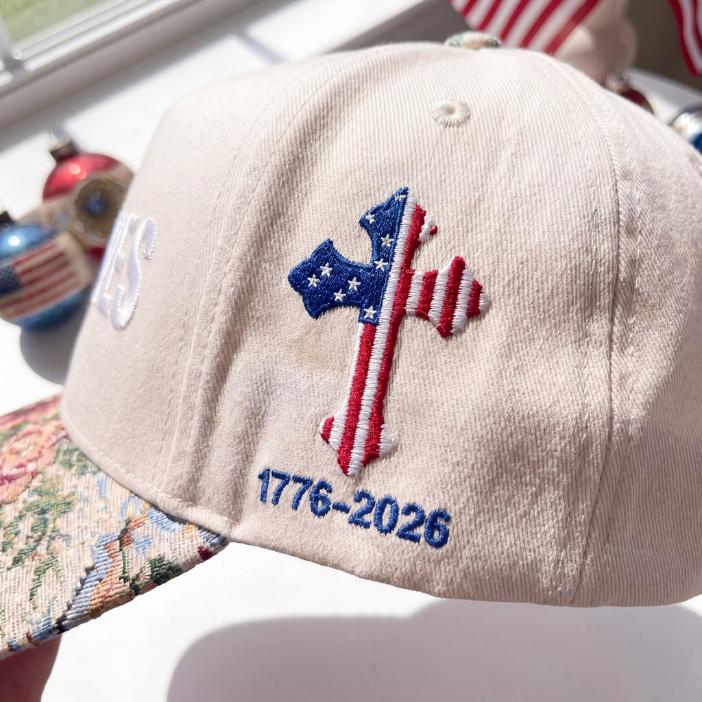 Jesus Save USA FLoral Hat