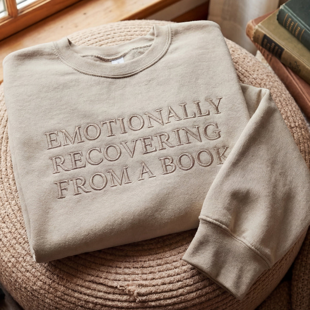 Emotionally Recovering From A Book Embroidered Shirt