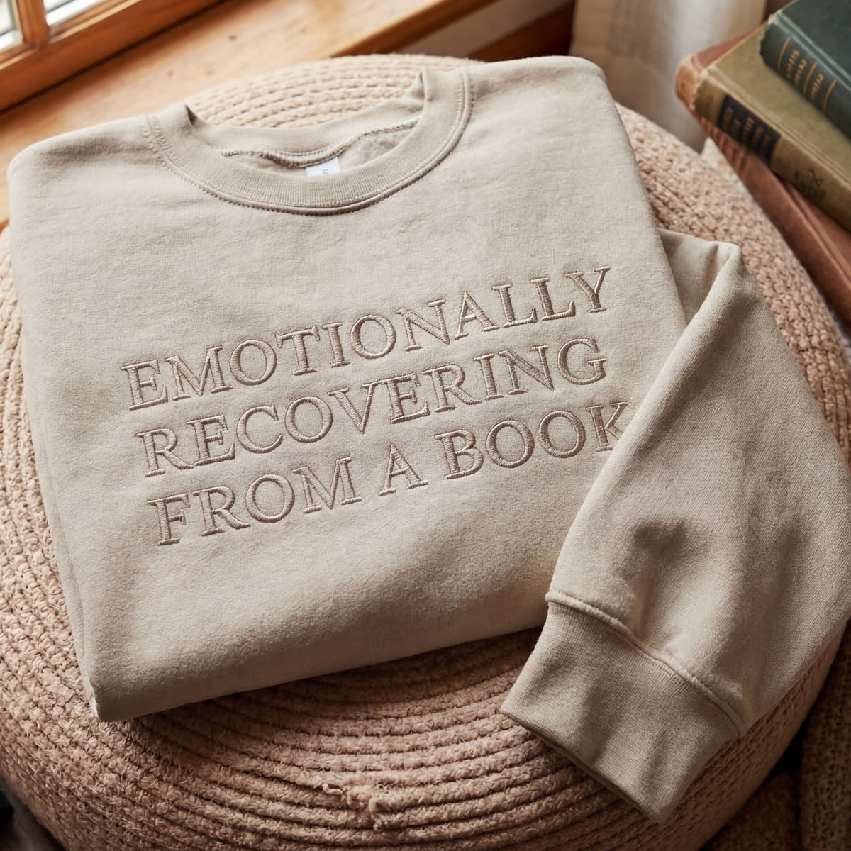 Emotionally Recovering From A Book Embroidered Shirt
