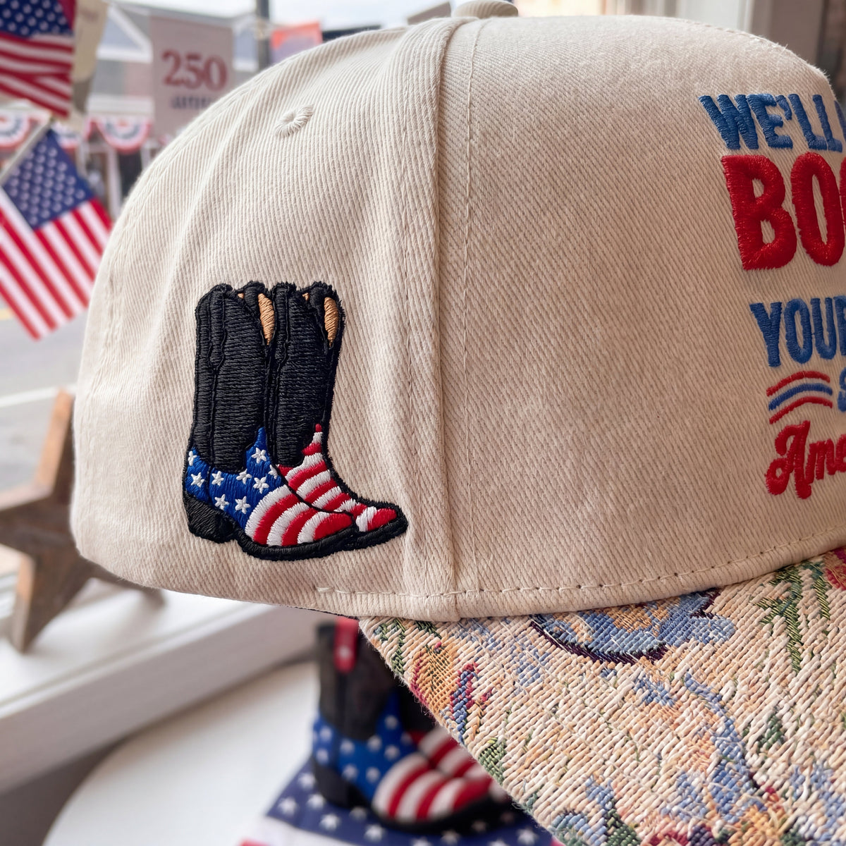 We'll Put A Boot In Your Ass It's The America Way FLoral Hat