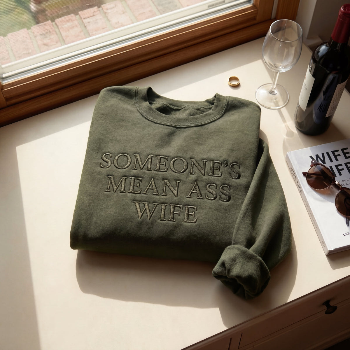 Someone's Mean Ass Wife Embroidered Shirt
