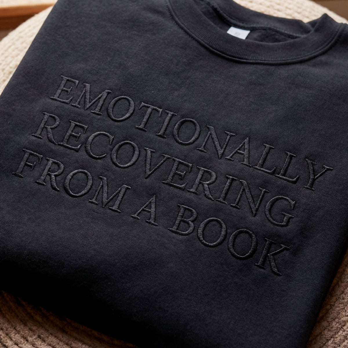 Emotionally Recovering From A Book Embroidered Shirt