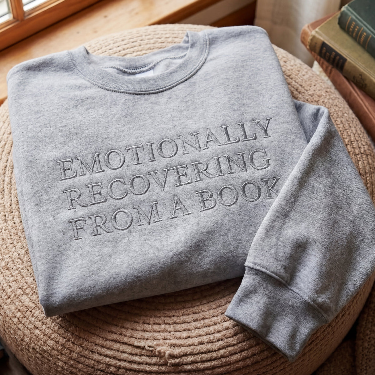 Emotionally Recovering From A Book Embroidered Shirt