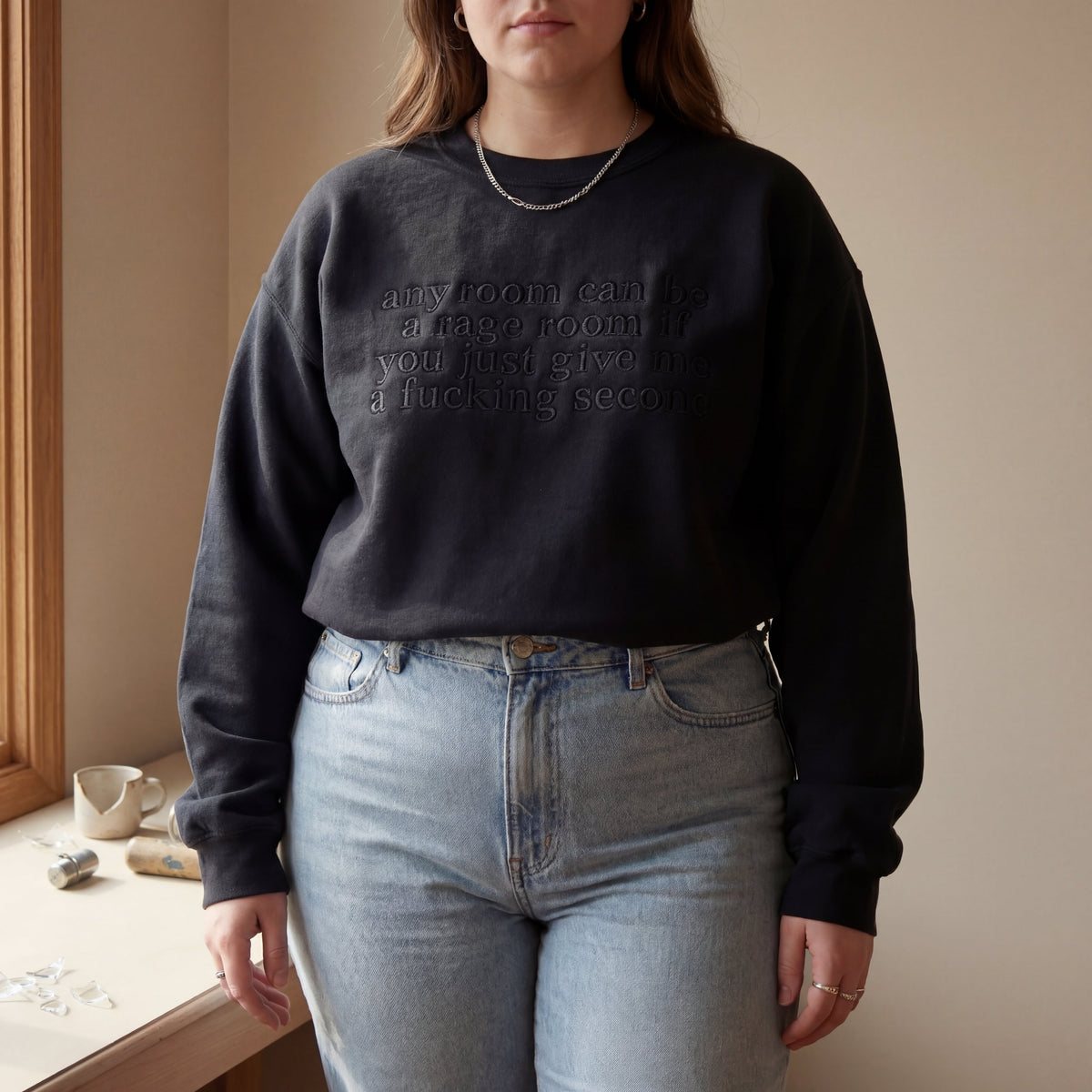 Any Room Can Be A Rage Room Embroidered Shirt