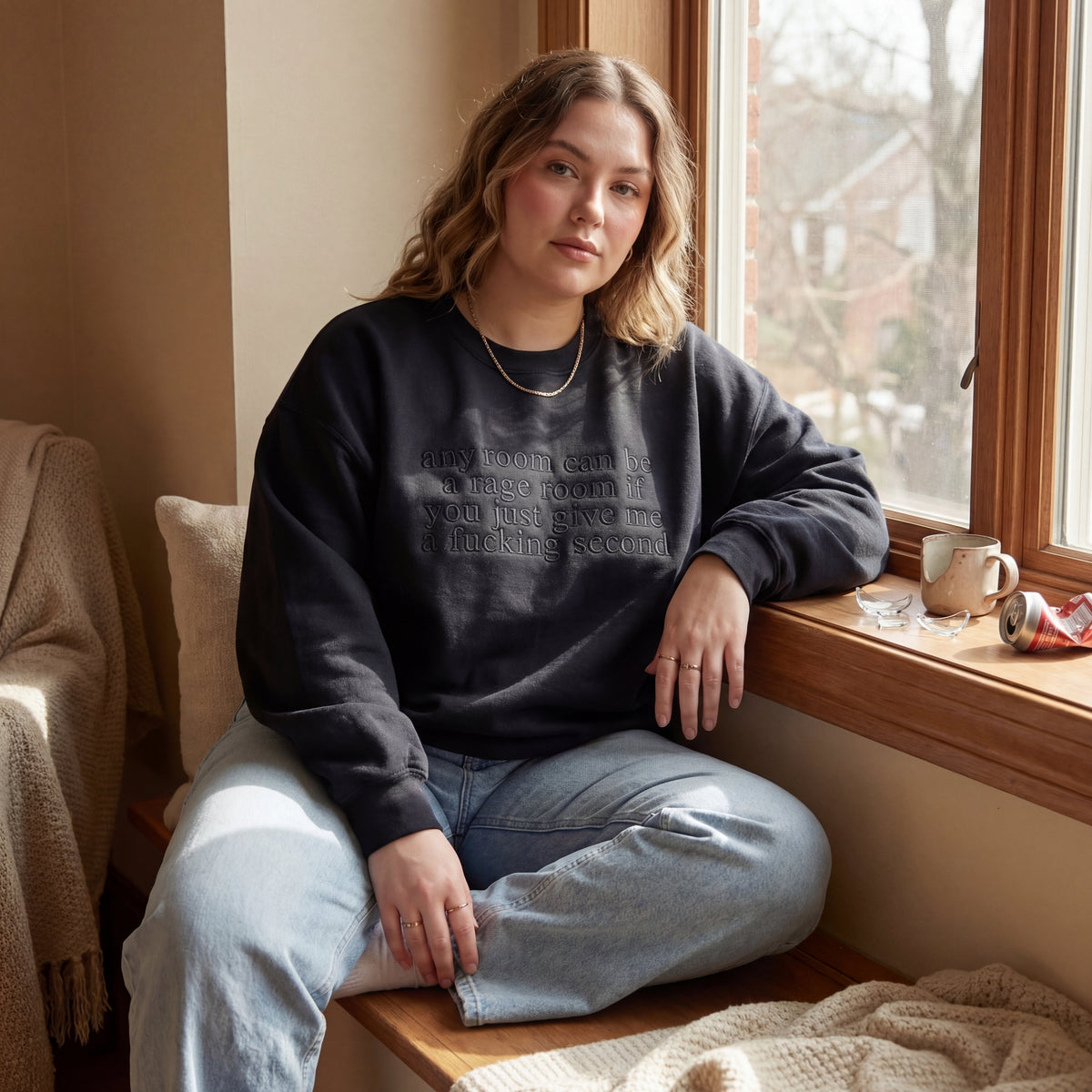 Any Room Can Be A Rage Room Embroidered Shirt