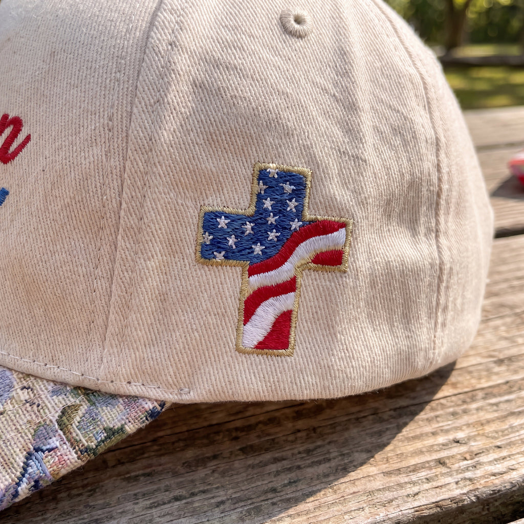 One Nation Under God FLoral Hat