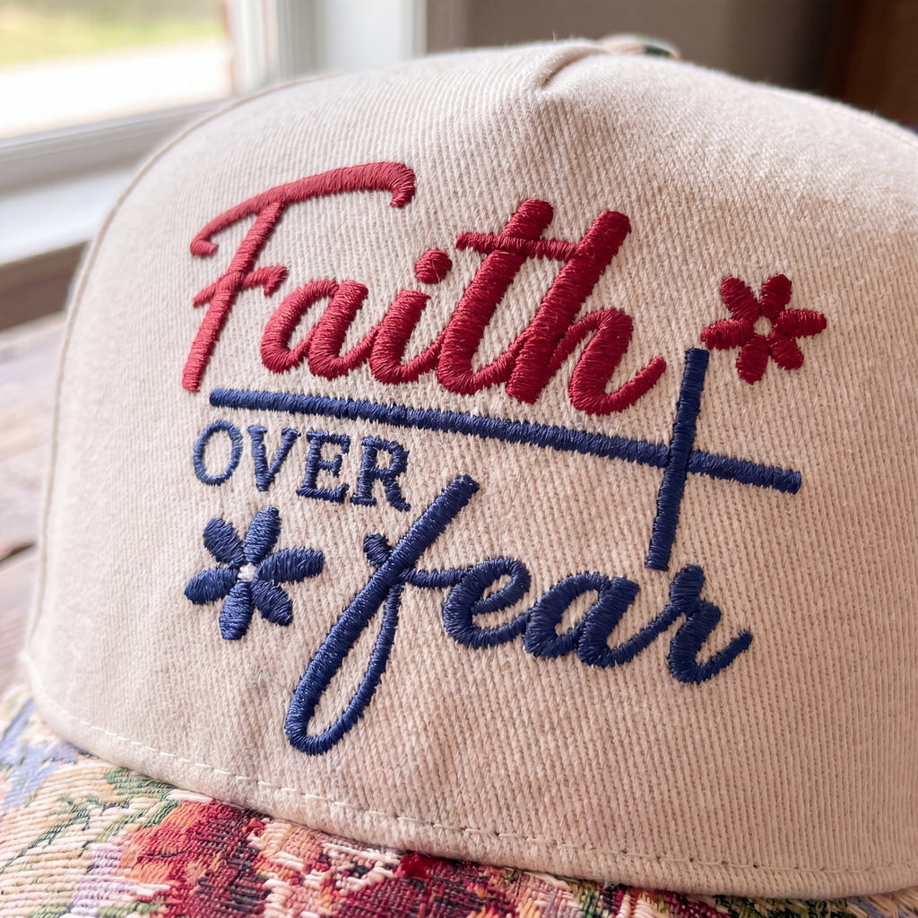 Faith Over Fear FLoral Hat