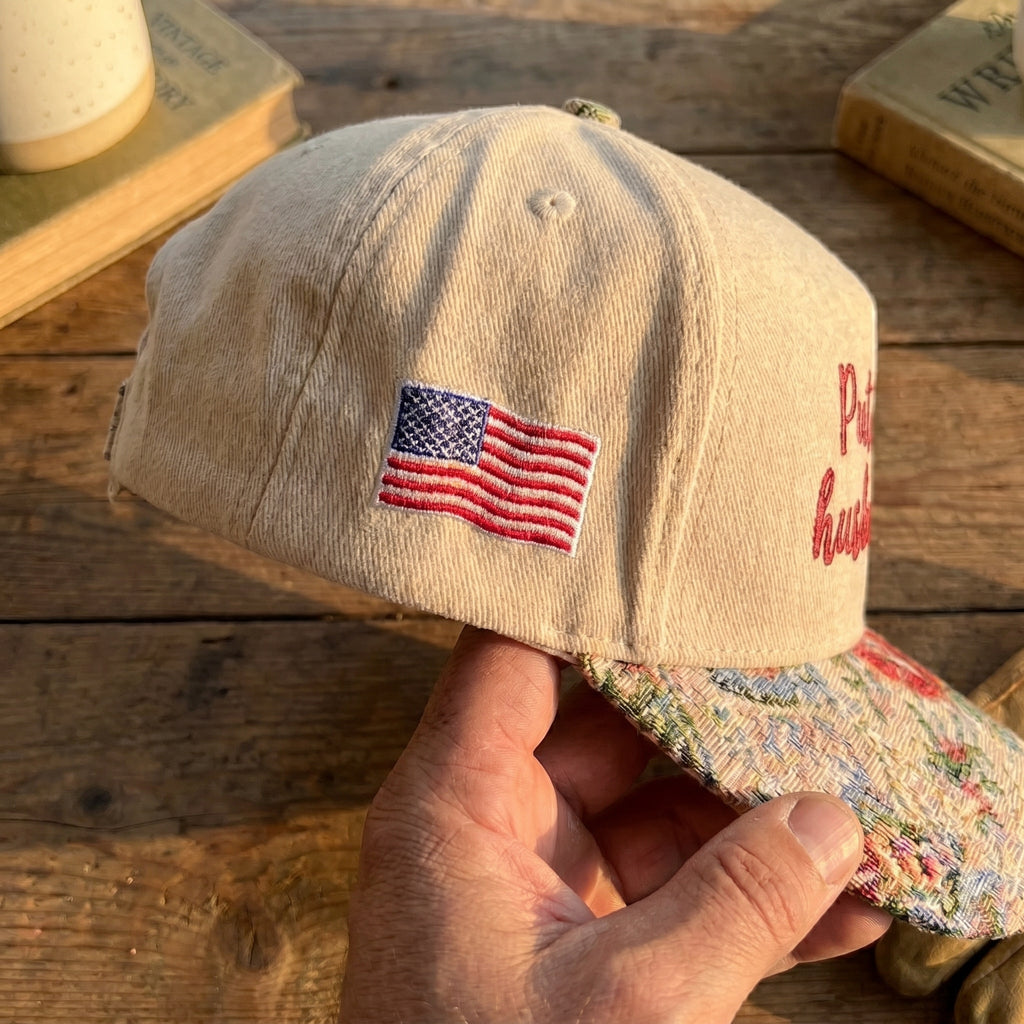 My Husband's Tab FLoral Hat