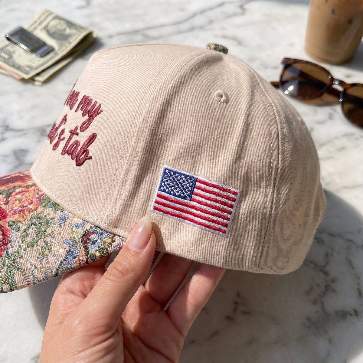 Put It On My Boyfriend's Tab FLoral Hat