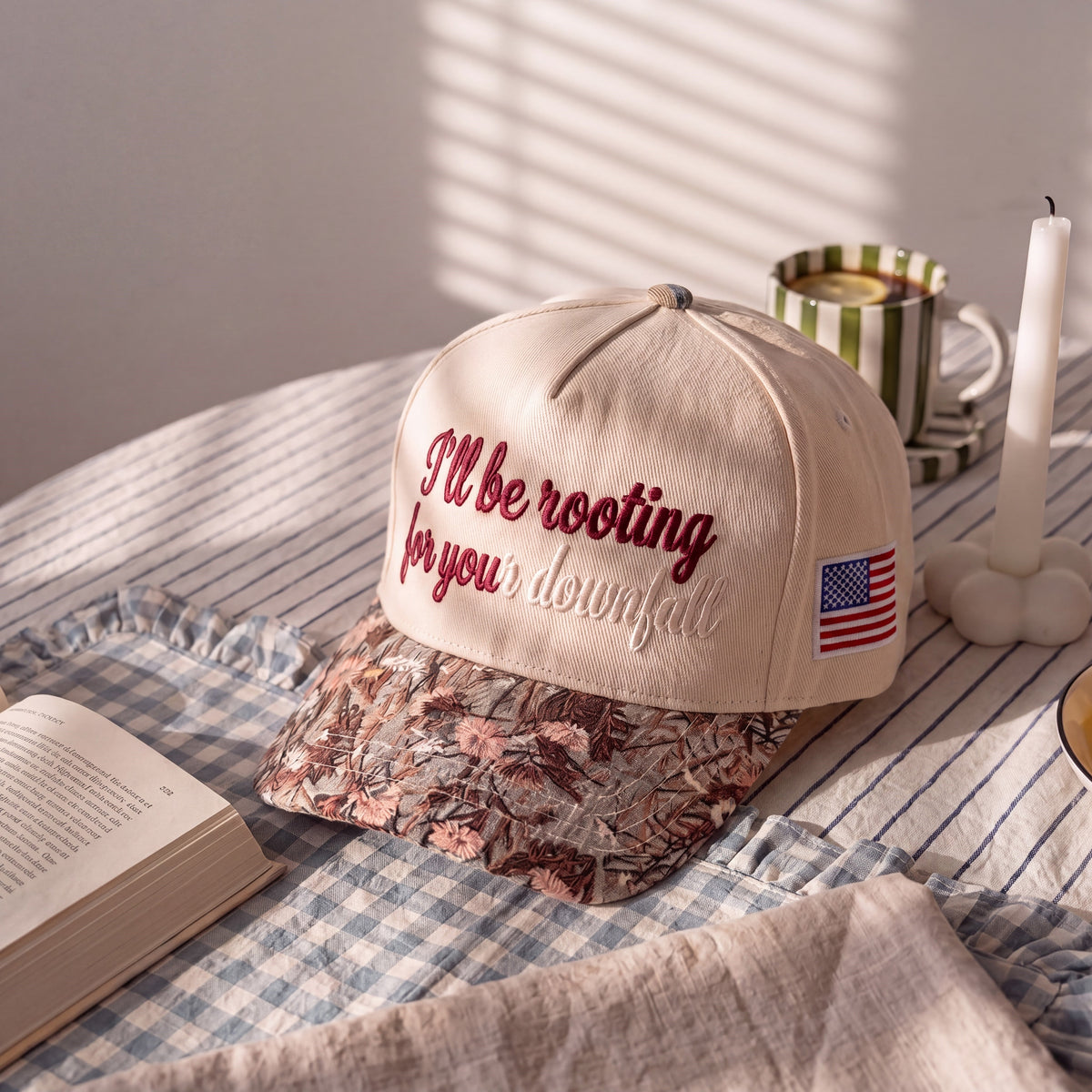 I'll Be Rooting For You Tapestry FLoral Hat