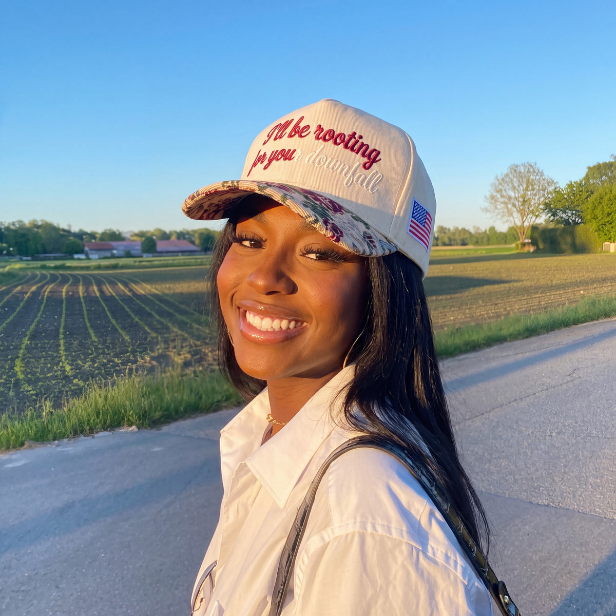 I'll Be Rooting For You Tapestry FLoral Hat