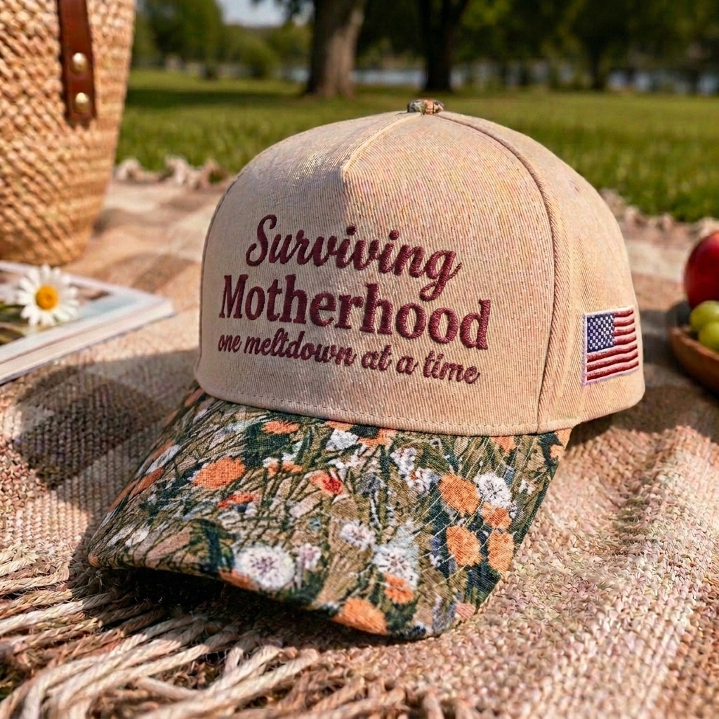 Surviving Motherhood FLoral Hat