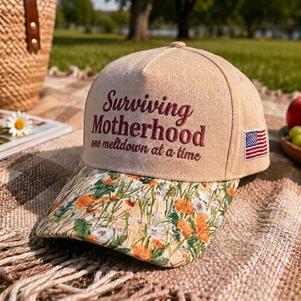 Surviving Motherhood FLoral Hat