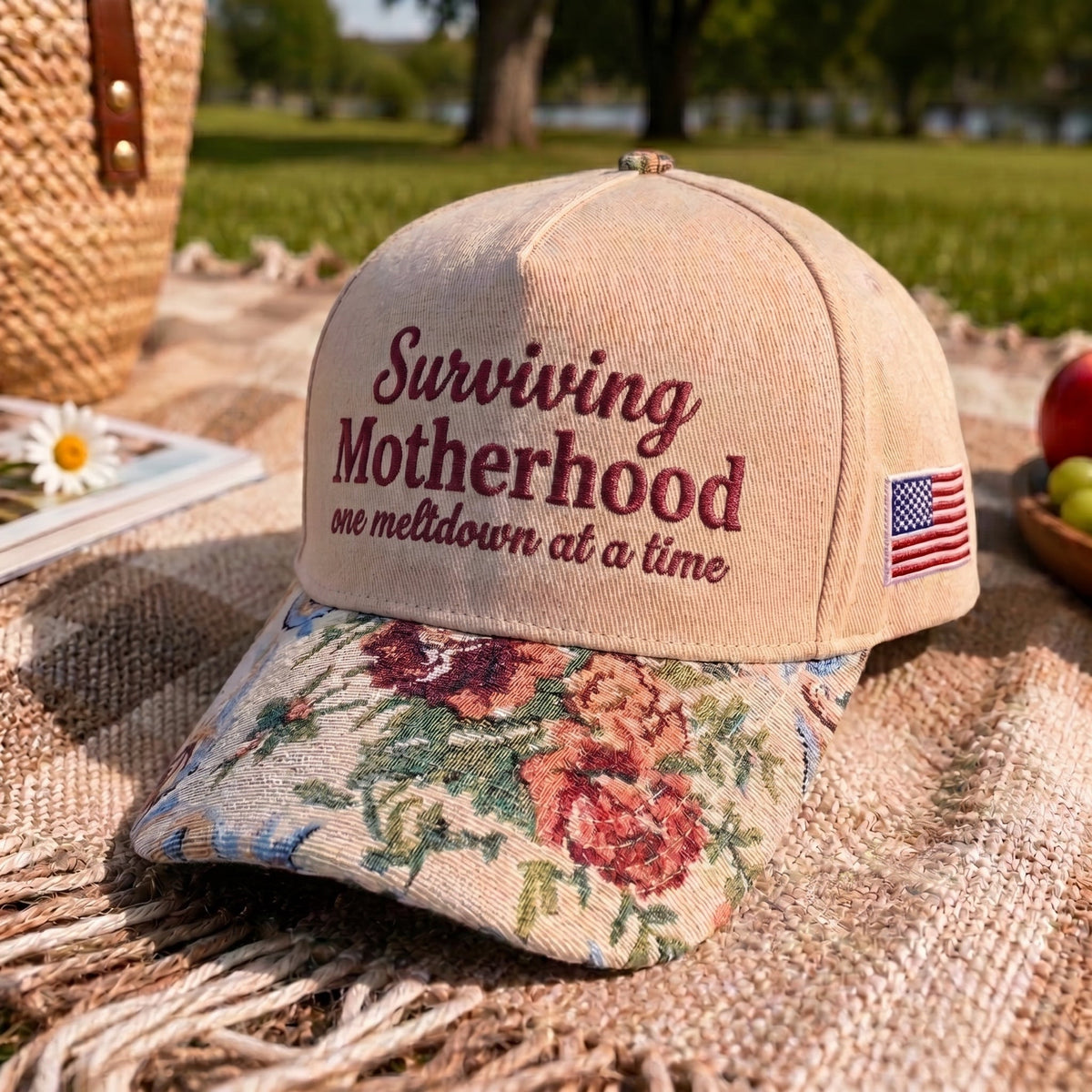 Surviving Motherhood FLoral Hat