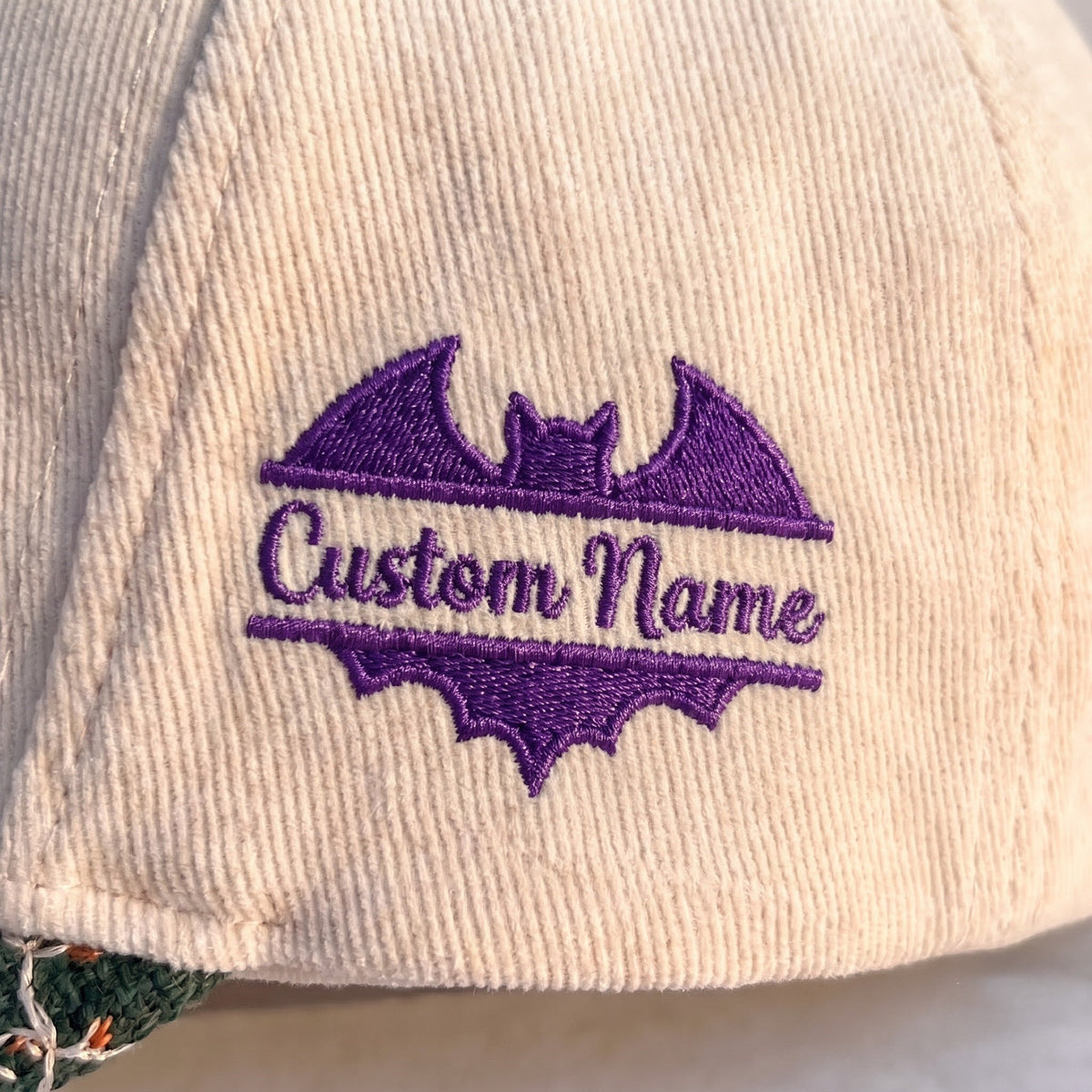 MAMA Neon Gliter Pumpkin Tapestry Brim Hat