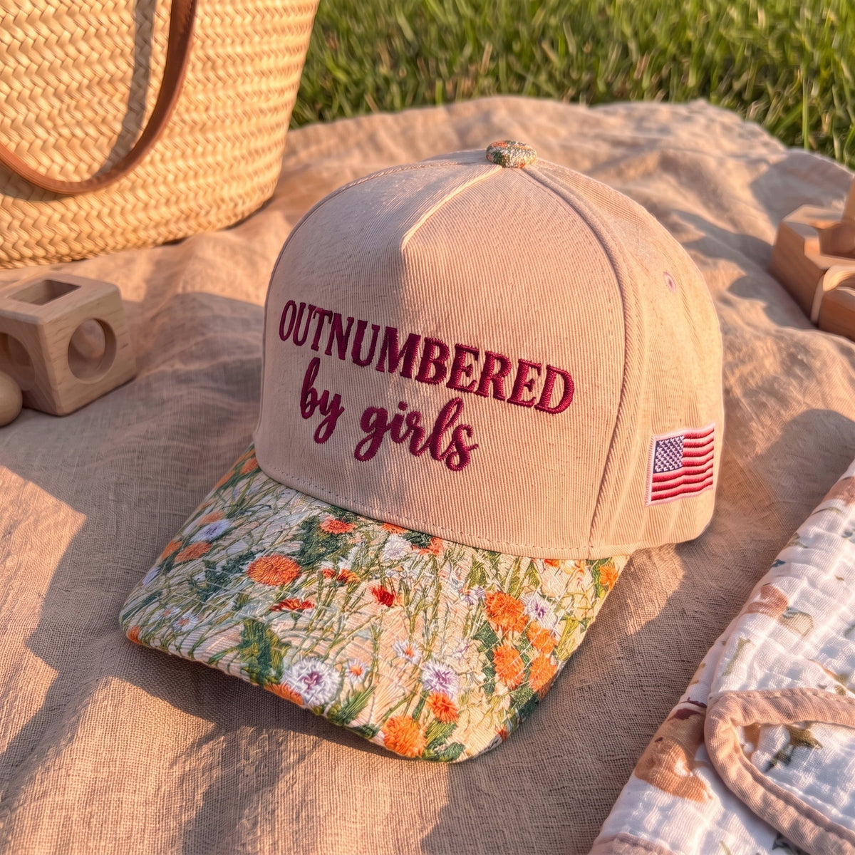 Outnumbered By Girls FLoral Hat