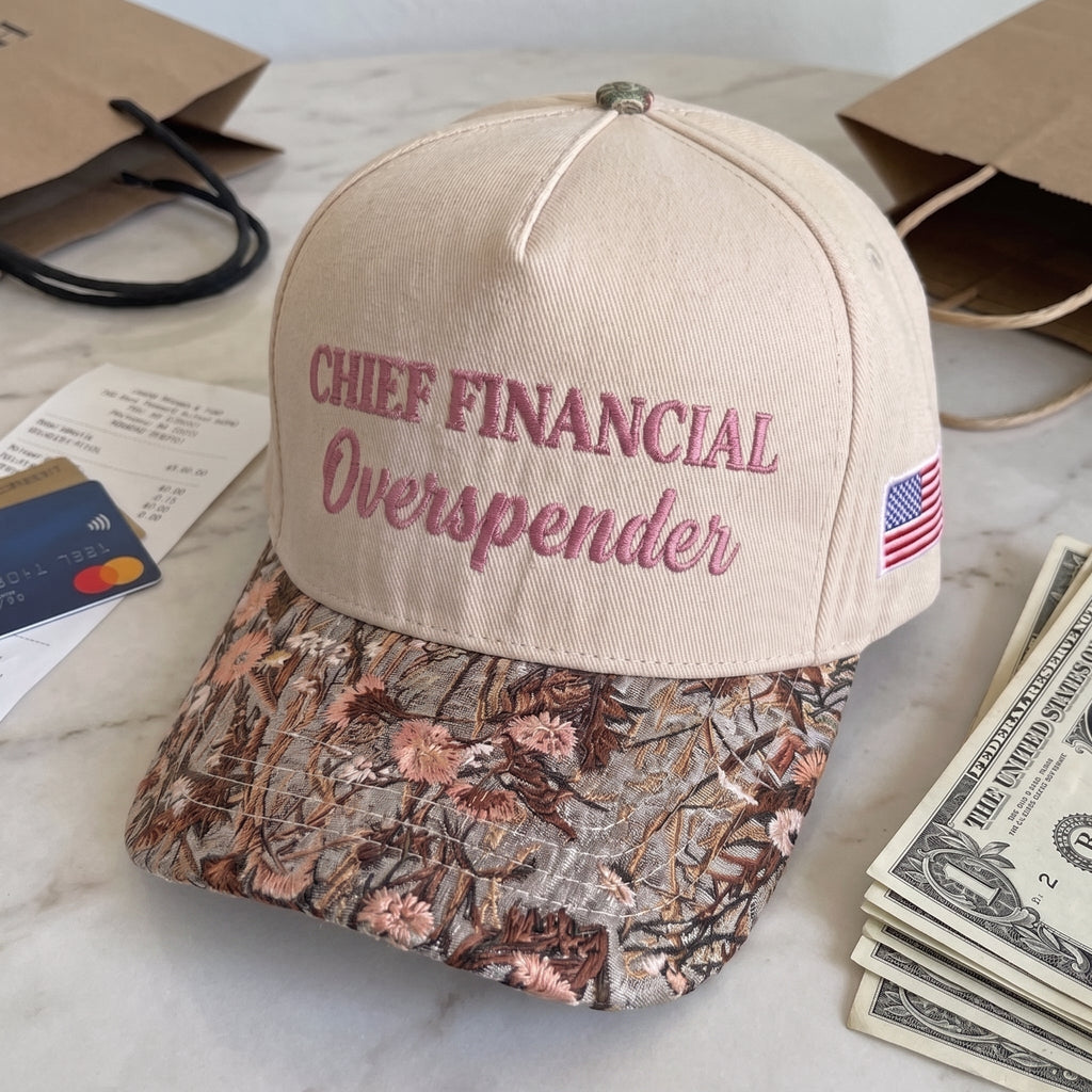 CHIEF FINANCIAL Overspender FLoral Hat