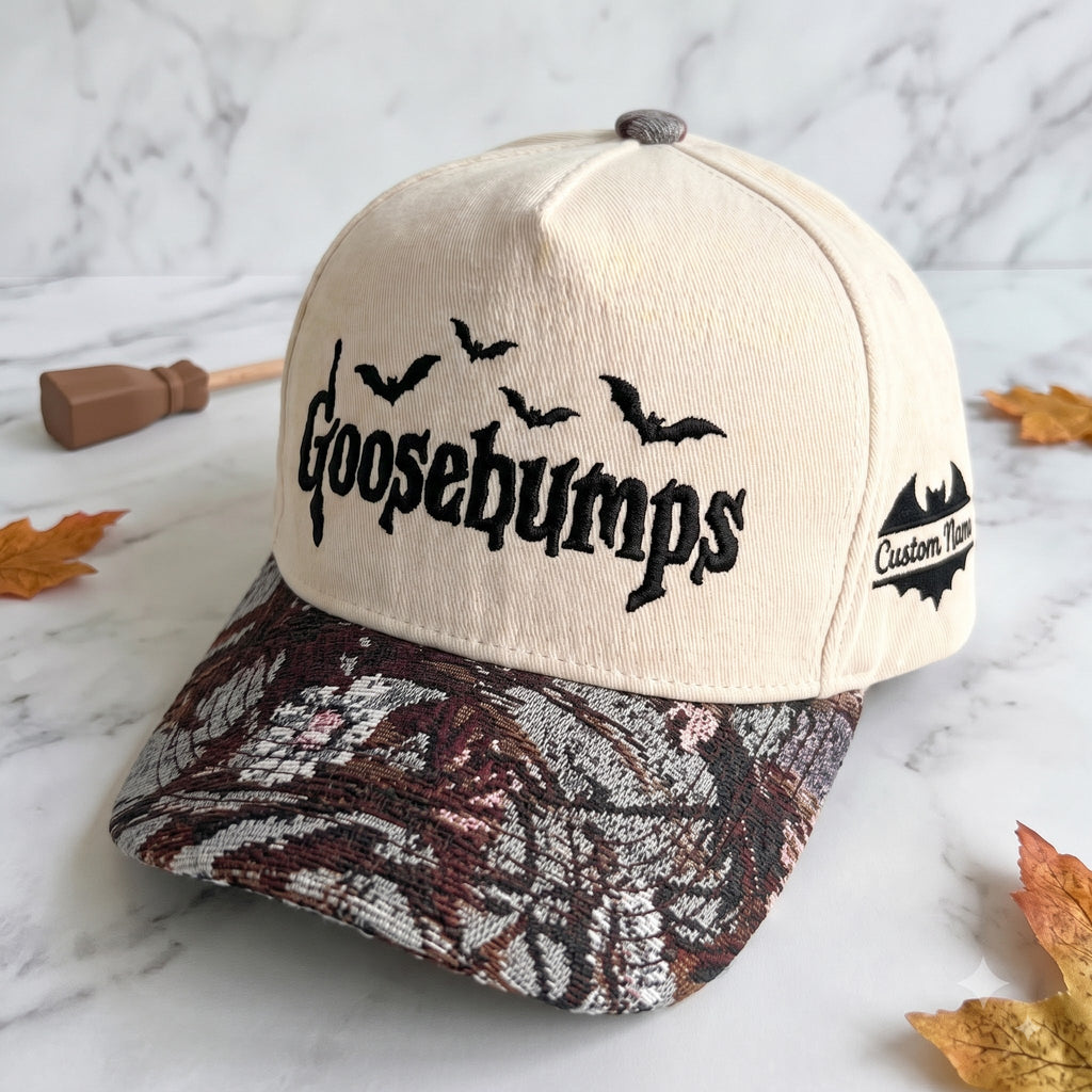 Goosebumps Pumpkin Tapestry Brim Hat