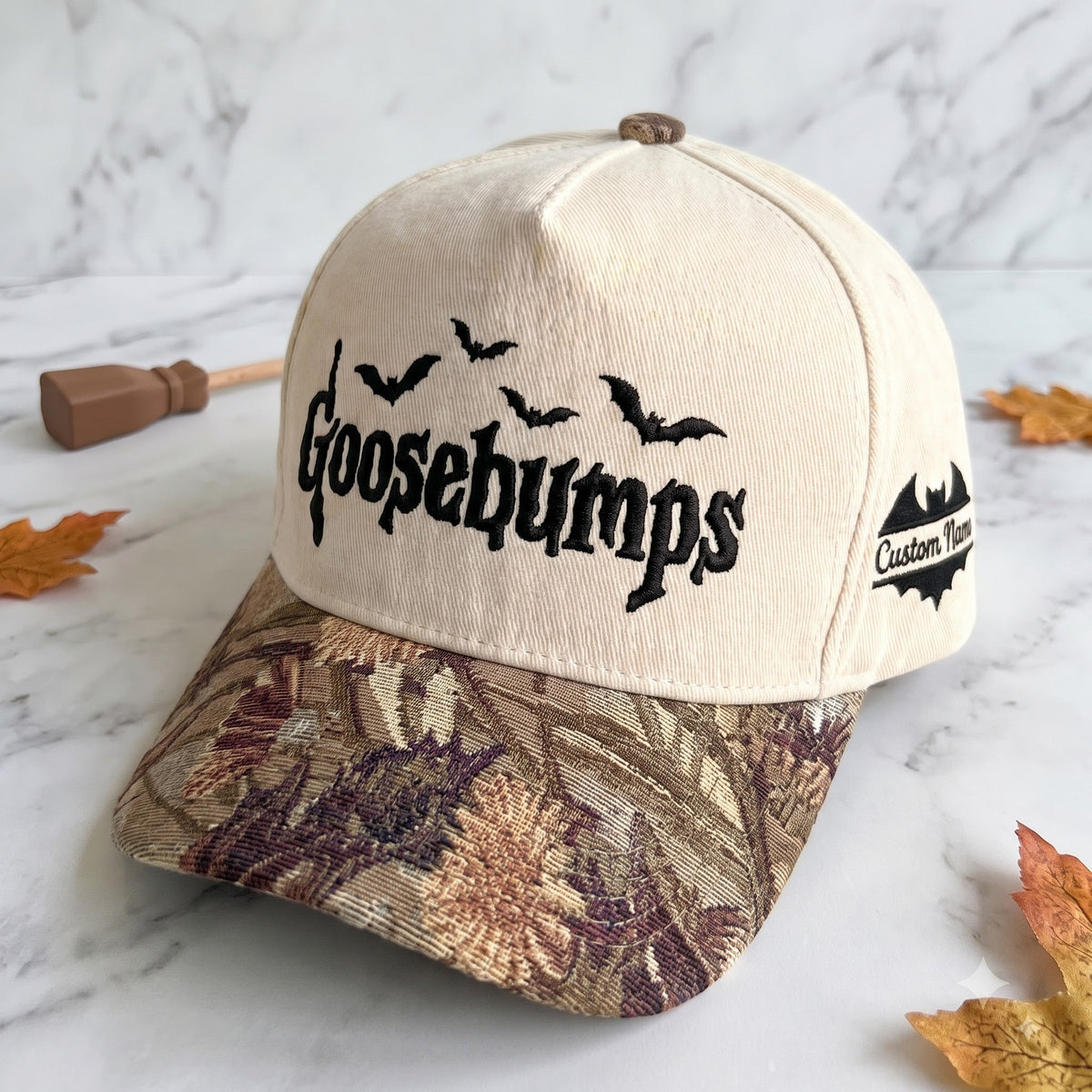 Goosebumps Pumpkin Tapestry Brim Hat
