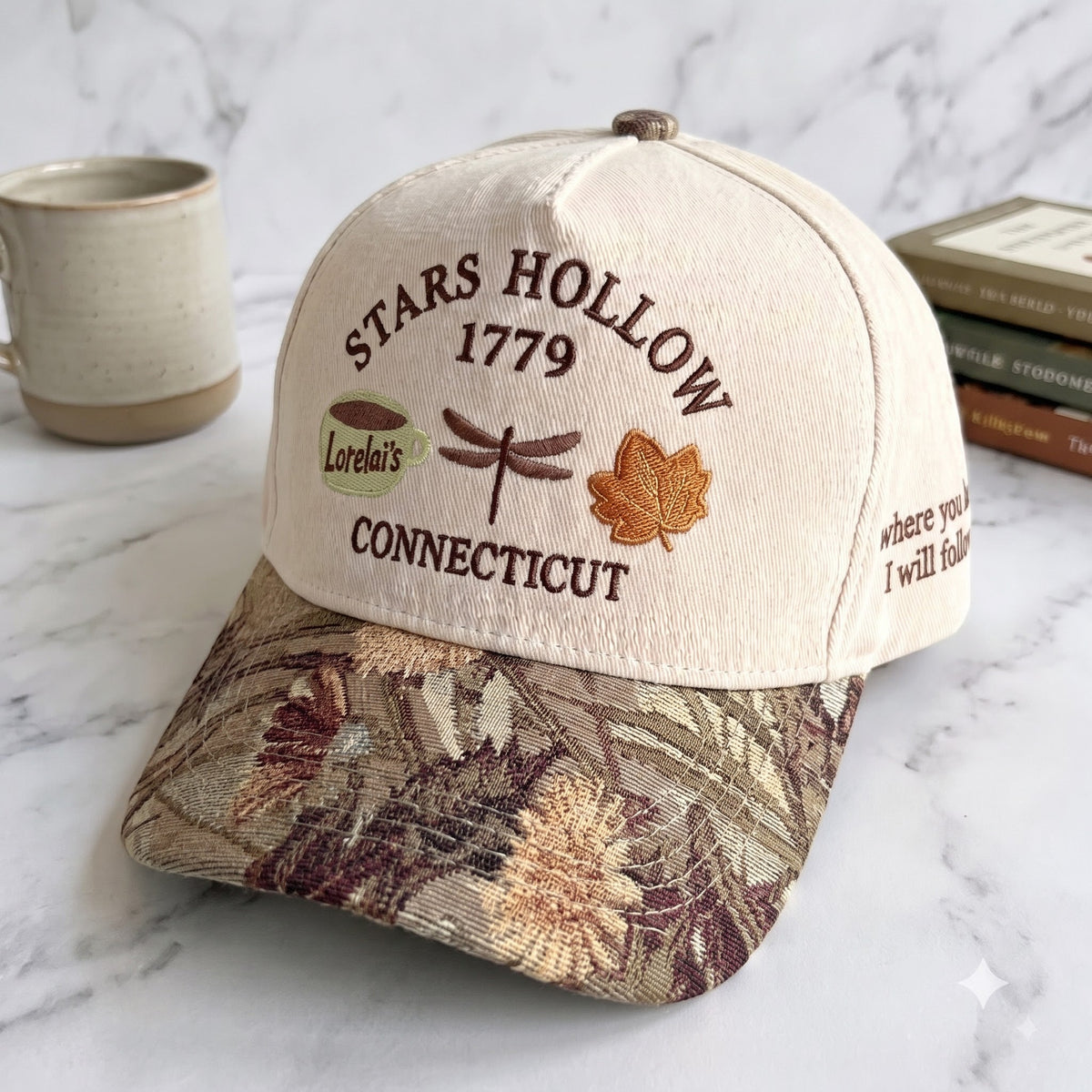 Stars Hollow Pumpkin Tapestry Brim Hat
