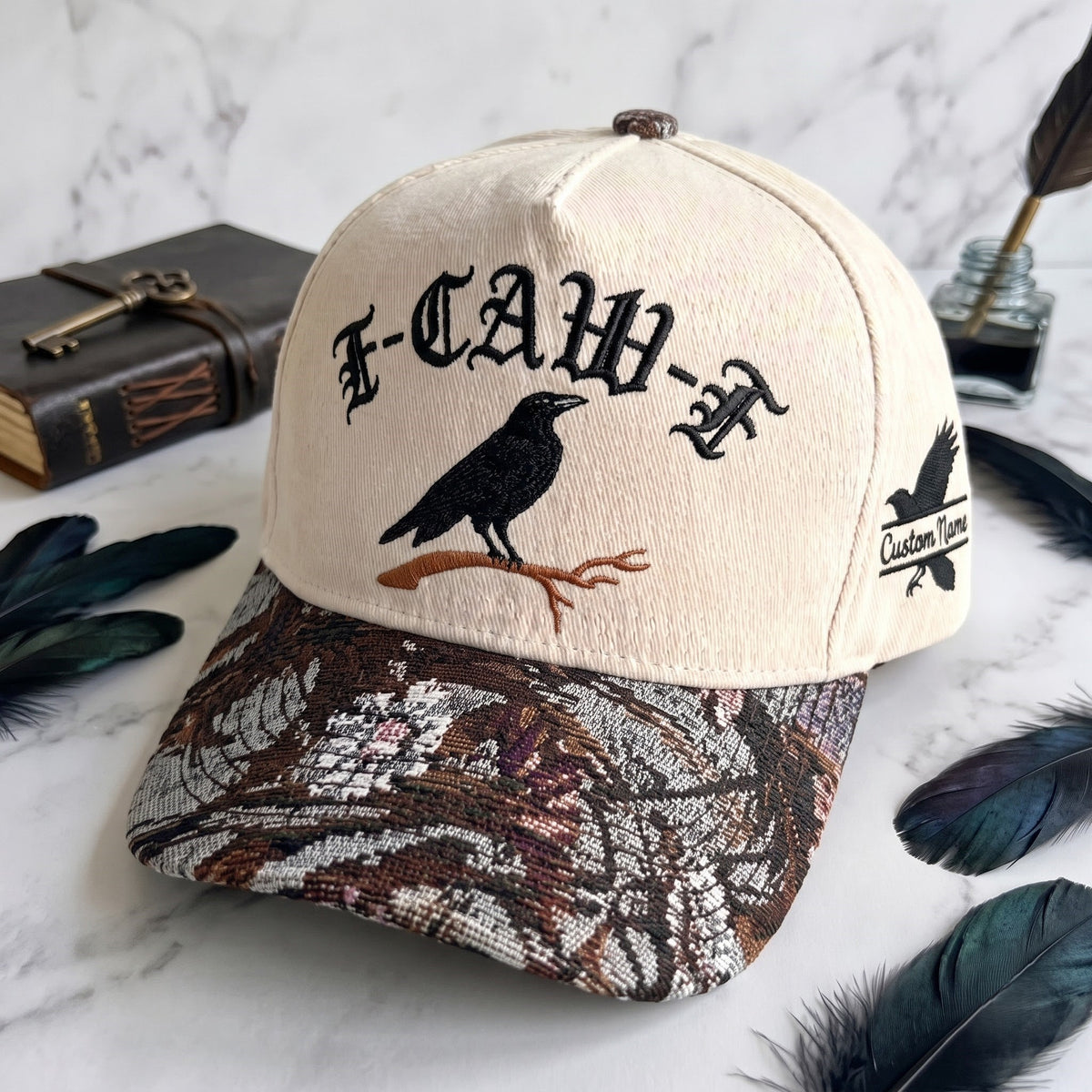 F-Caw-F Pumpkin Tapestry Brim Hat
