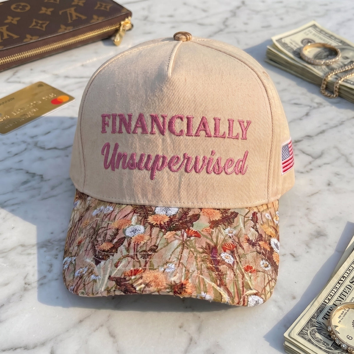 FINANCIALLY Unsupervised FLoral Hat
