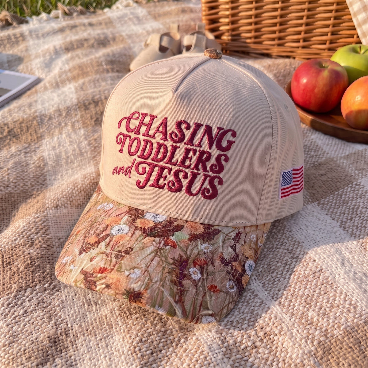 Chasing Toddlers And Jesus FLoral Hat