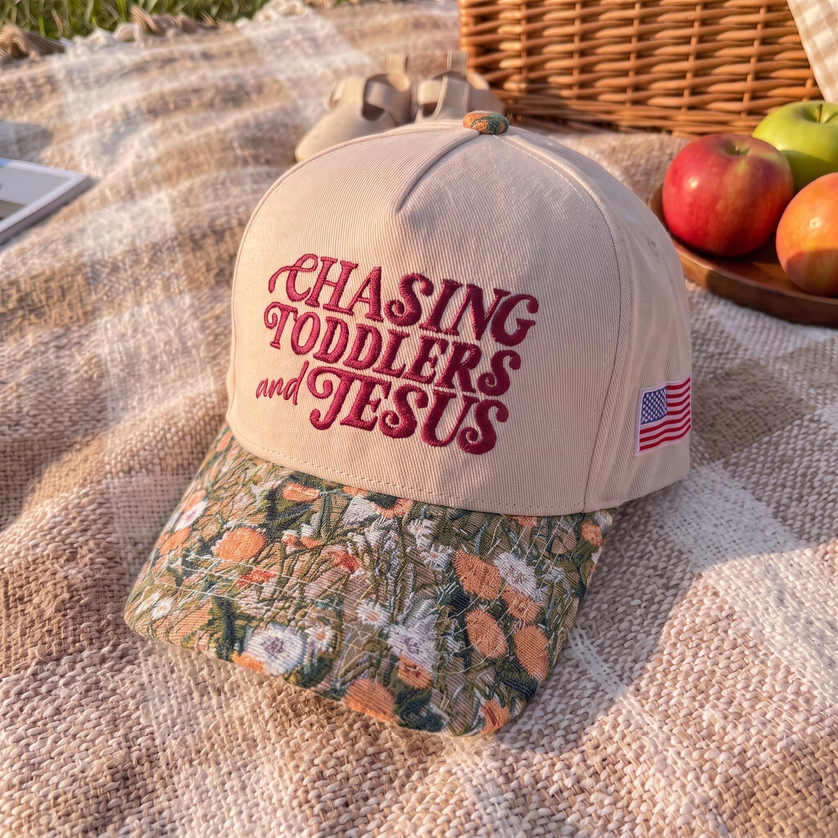 Chasing Toddlers And Jesus FLoral Hat