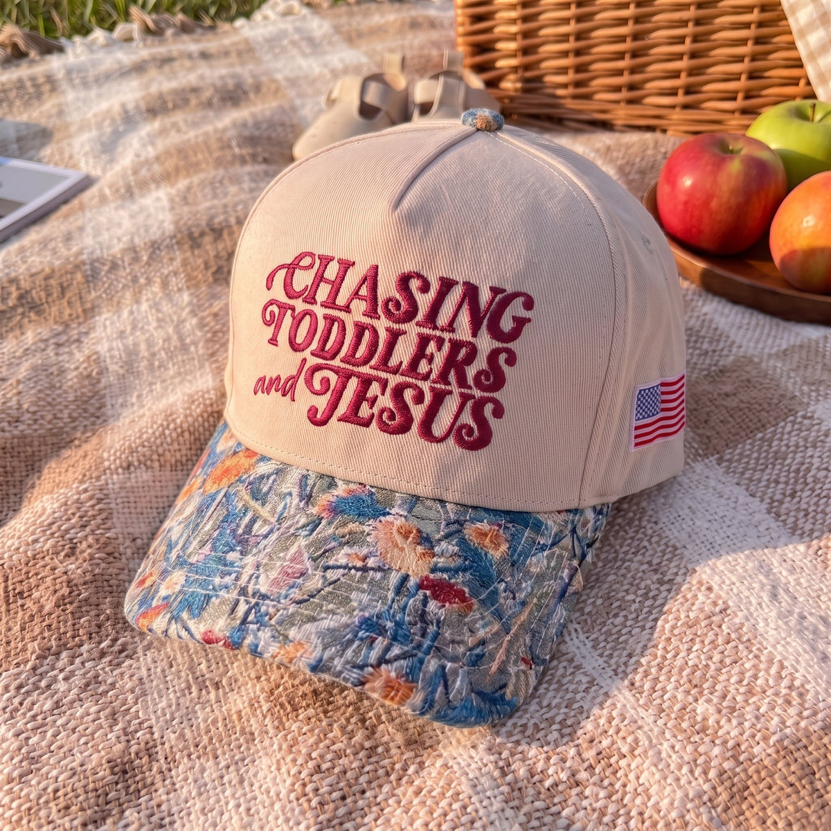 Chasing Toddlers And Jesus FLoral Hat