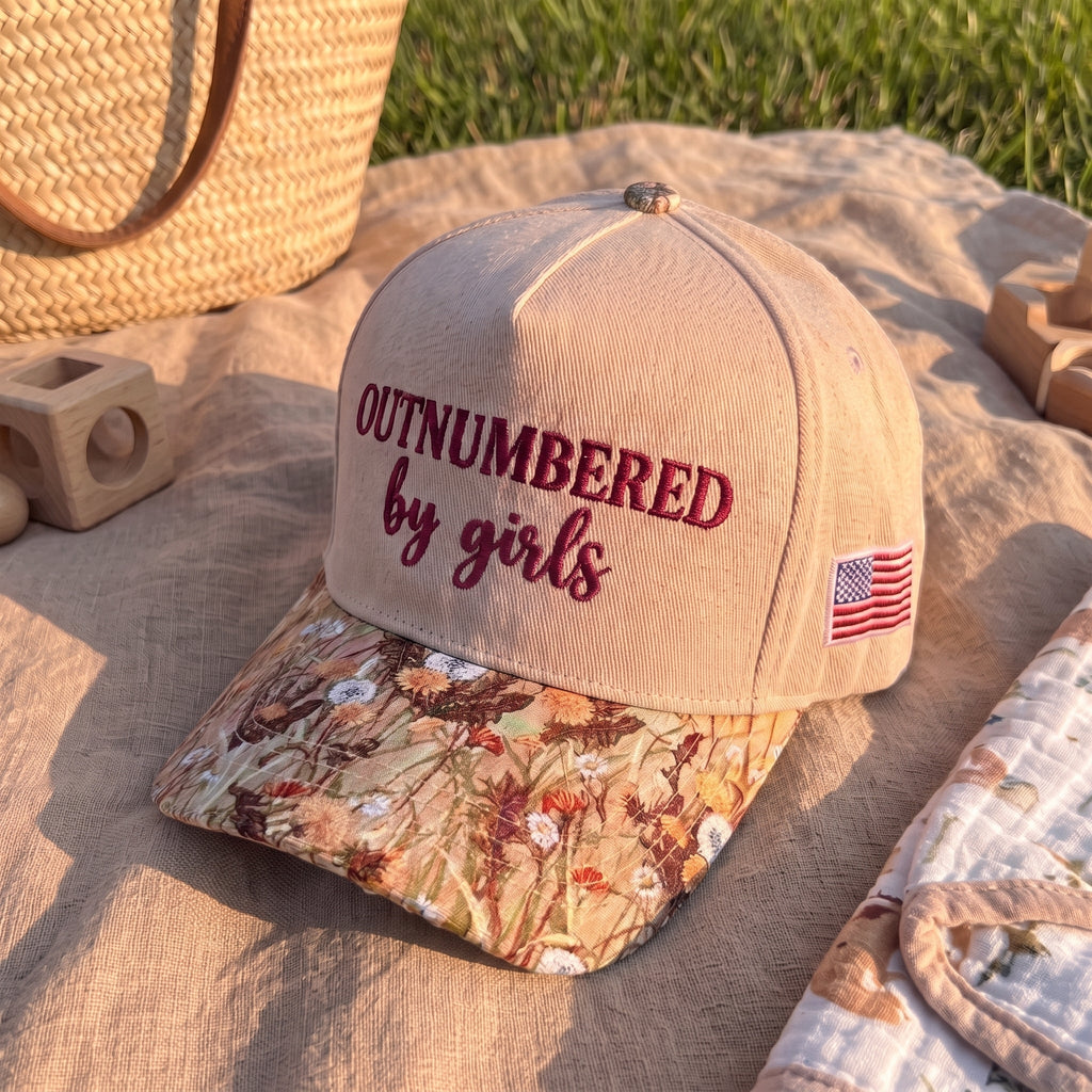 Outnumbered By Girls FLoral Hat