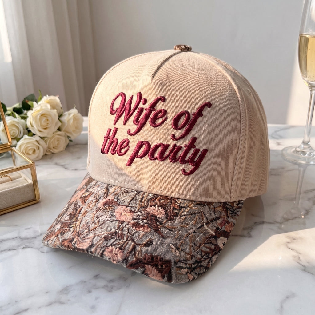 Personalize Bachelorette Floral Hat