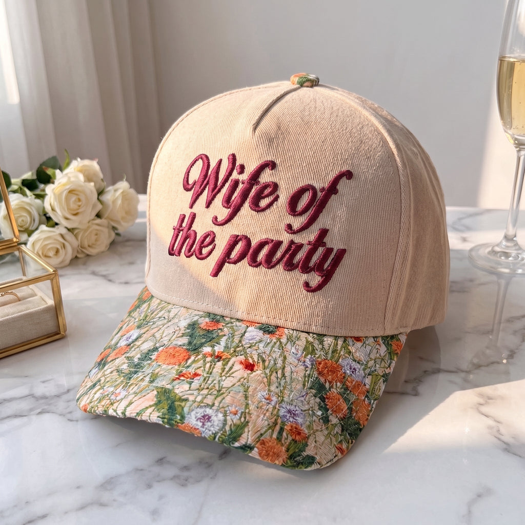Personalize Bachelorette Floral Hat
