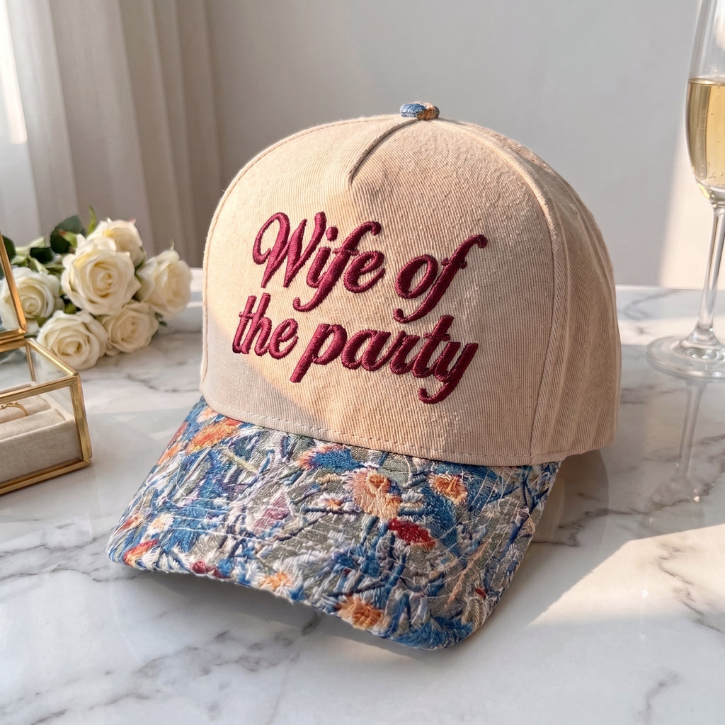 Personalize Bachelorette Floral Hat