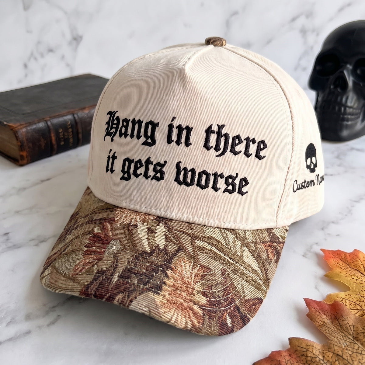 Hang In There Tapestry Brim Hat