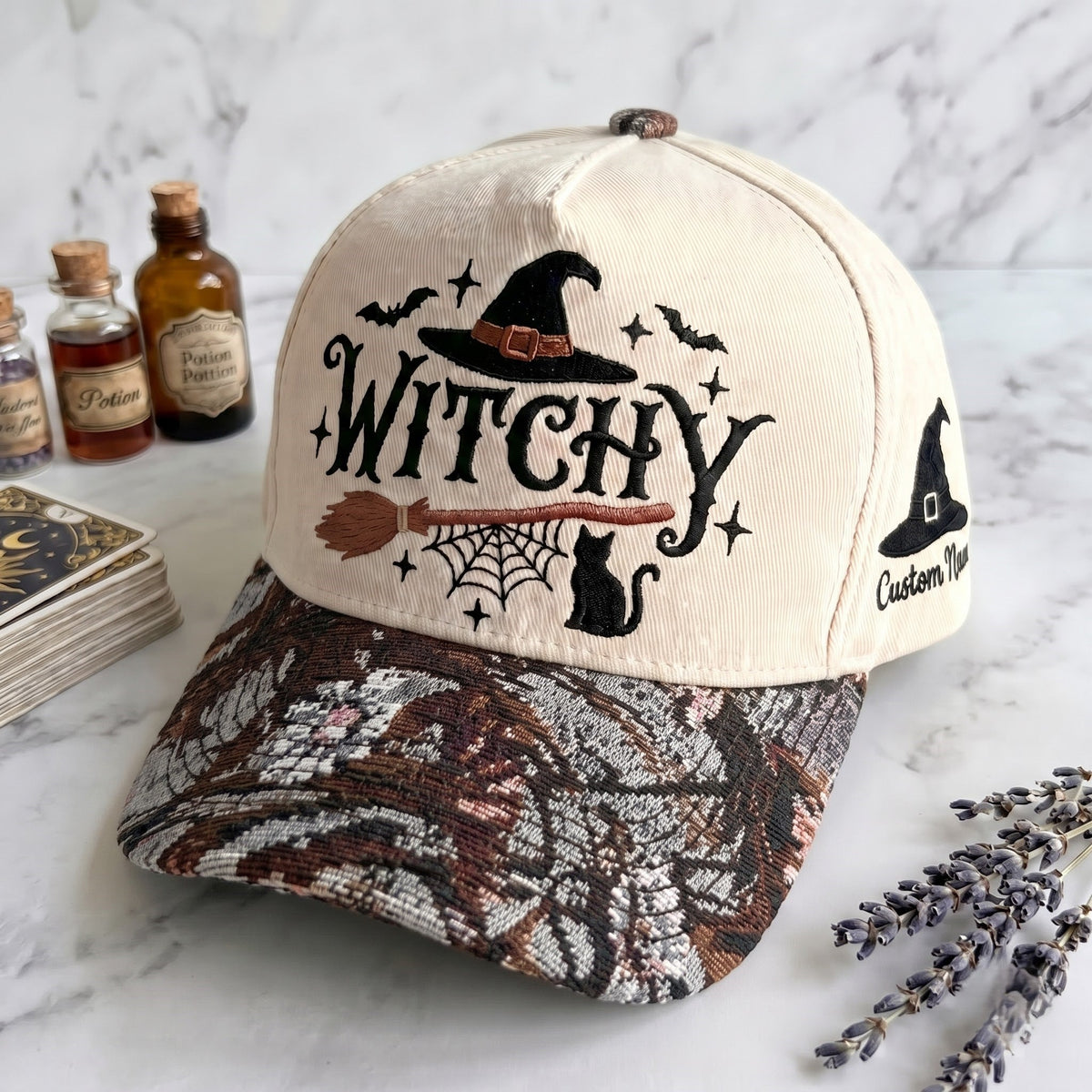 Witchy Tapestry Brim Hat
