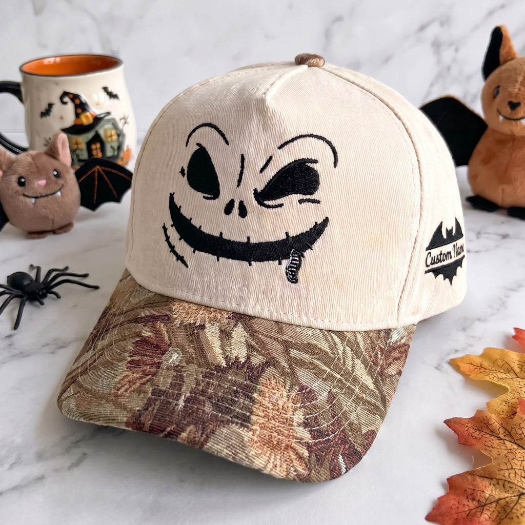 Boogie Spooky Pumpkin Tapestry Brim Hat