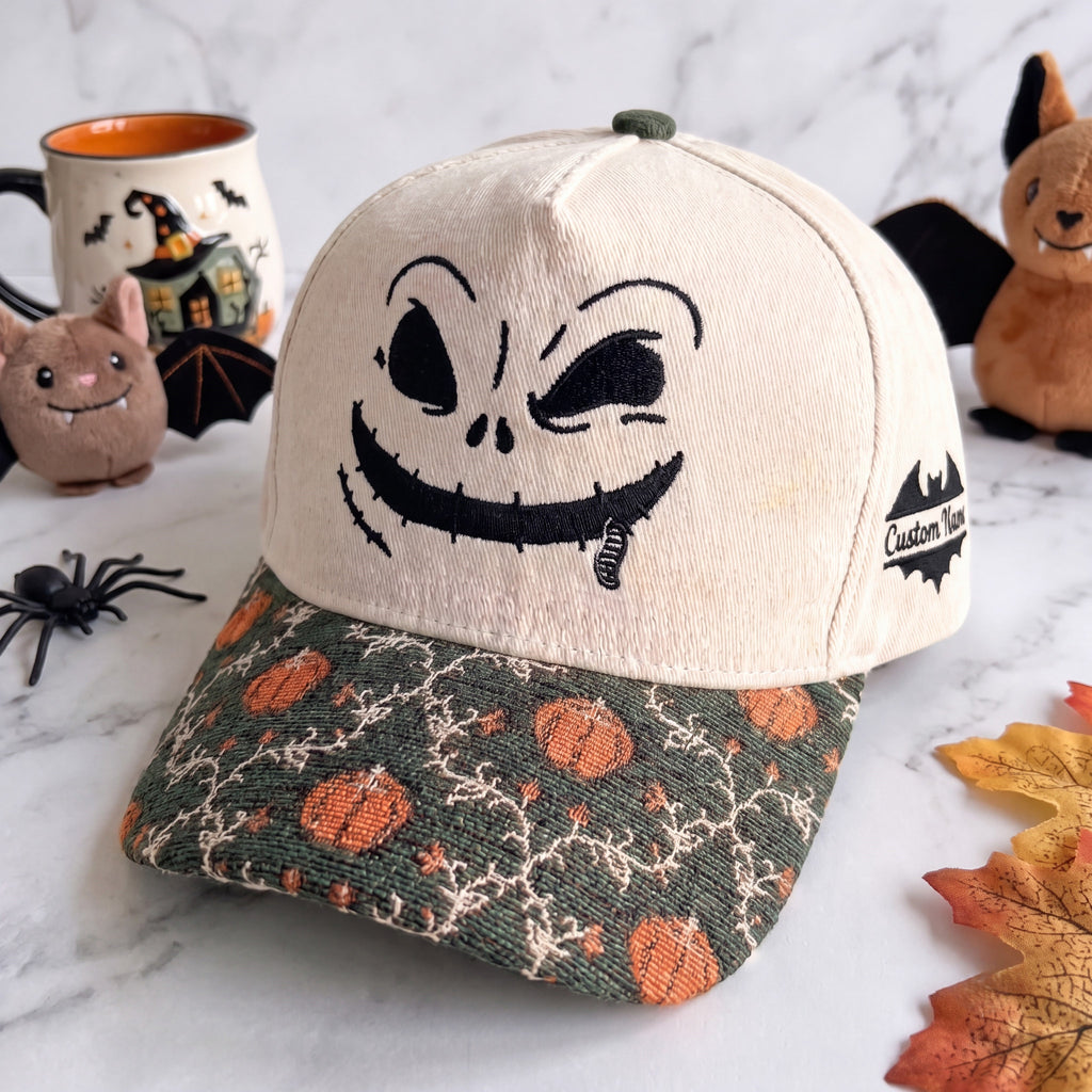 Boogie Spooky Pumpkin Tapestry Brim Hat