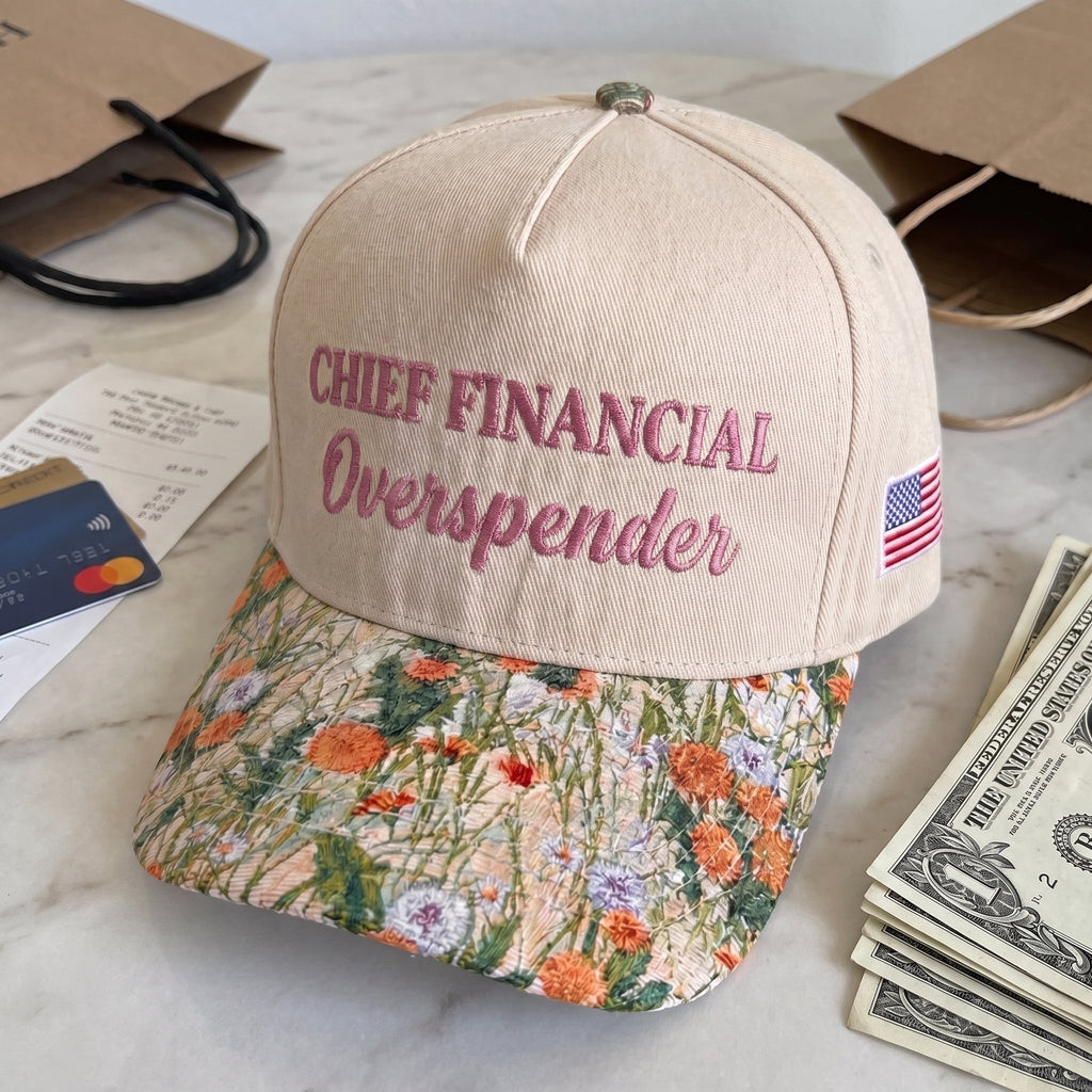 CHIEF FINANCIAL Overspender FLoral Hat