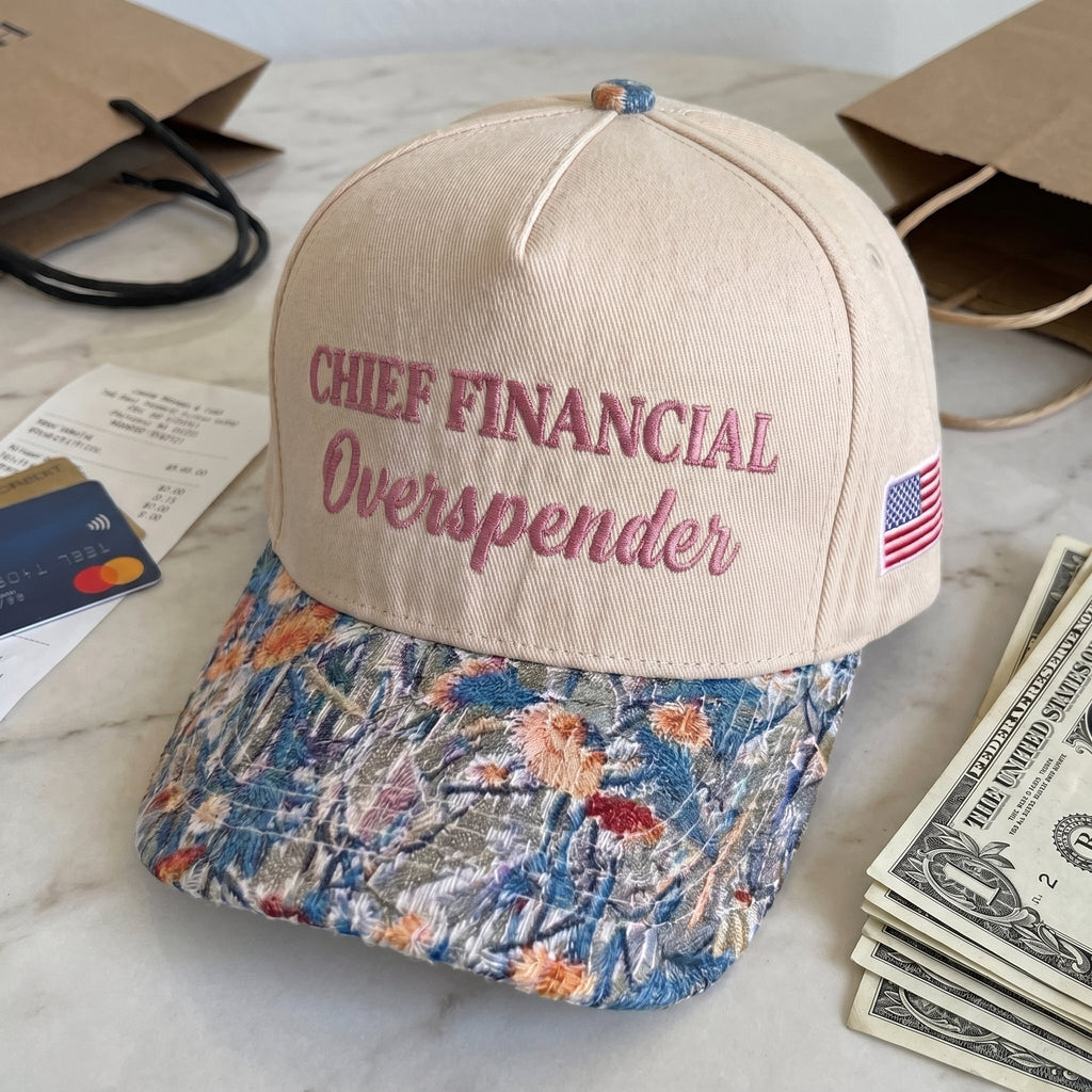 CHIEF FINANCIAL Overspender FLoral Hat